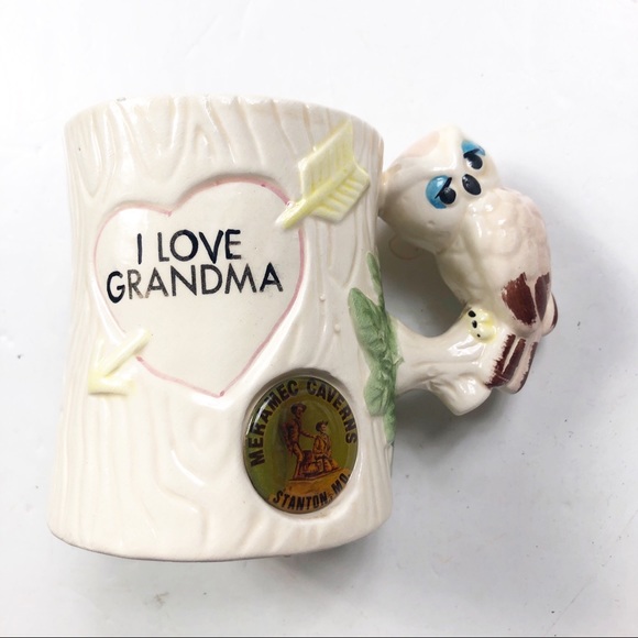 Vintage I Love Grandma Owl Mug Kitsch Taiwan - Picture 1 of 8